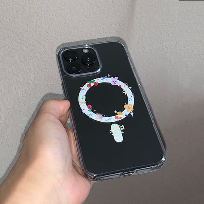 Sarung Telefon Bimbit Reka Bentuk GraffitiBulatan Sesuai untuk Apple iPhone 17 15 16 12iPhone1113 14ProMax Lutsinar