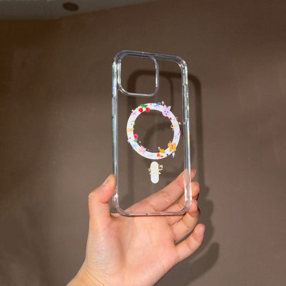 Sarung Telefon Bimbit Reka Bentuk GraffitiBulatan Sesuai untuk Apple iPhone 17 15 16 12iPhone1113 14ProMax Lutsinar