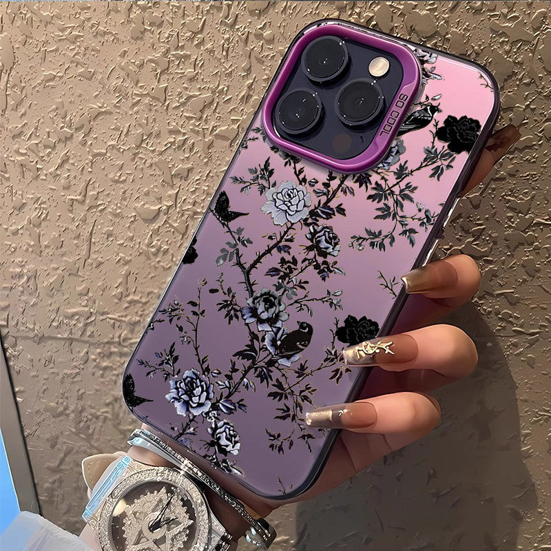 Sarung Telefon Reka Bentuk Mawar Rama-ramaLakaran Serasi dengan Apple XSMAX 14PROdan iPhone 16PRO