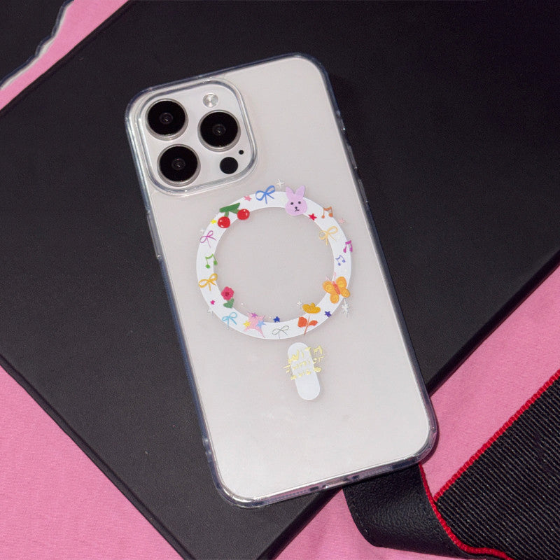 Sarung Telefon Bimbit Reka Bentuk GraffitiBulatan Sesuai untuk Apple iPhone 17 15 16 12iPhone1113 14ProMax Lutsinar