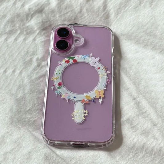 Sarung Telefon Bimbit Reka Bentuk GraffitiBulatan Sesuai untuk Apple iPhone 17 15 16 12iPhone1113 14ProMax Lutsinar