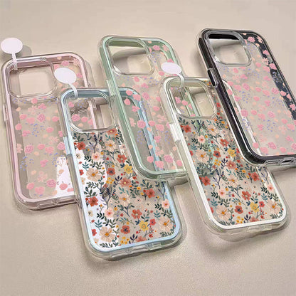 Compatible with iphone 15 Pro Max Koleksi Bunga Warna Hangat 12 13 14 11 Pro Max Casing xr xs Max 7 8 Plus 2 in 1 TPU Sh
