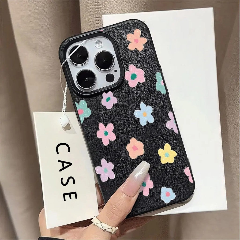 Sarung Telefon iPhone Reka Bentuk BungaKecil Segar, Sarung Pelindung, Sesuai untukiPhone 15Pro Max iPhone 16 /16 Pro Max