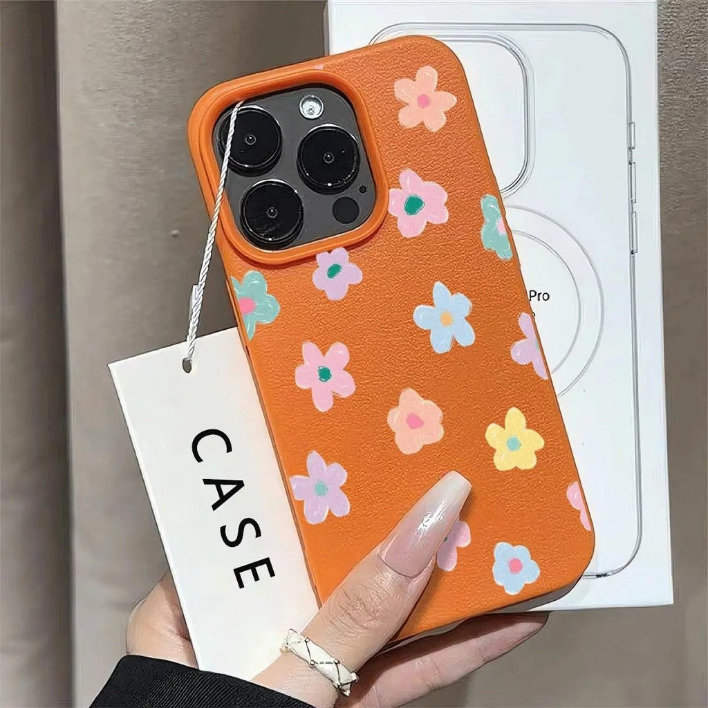 Sarung Telefon iPhone Reka Bentuk BungaKecil Segar, Sarung Pelindung, Sesuai untukiPhone 15Pro Max iPhone 16 /16 Pro Max
