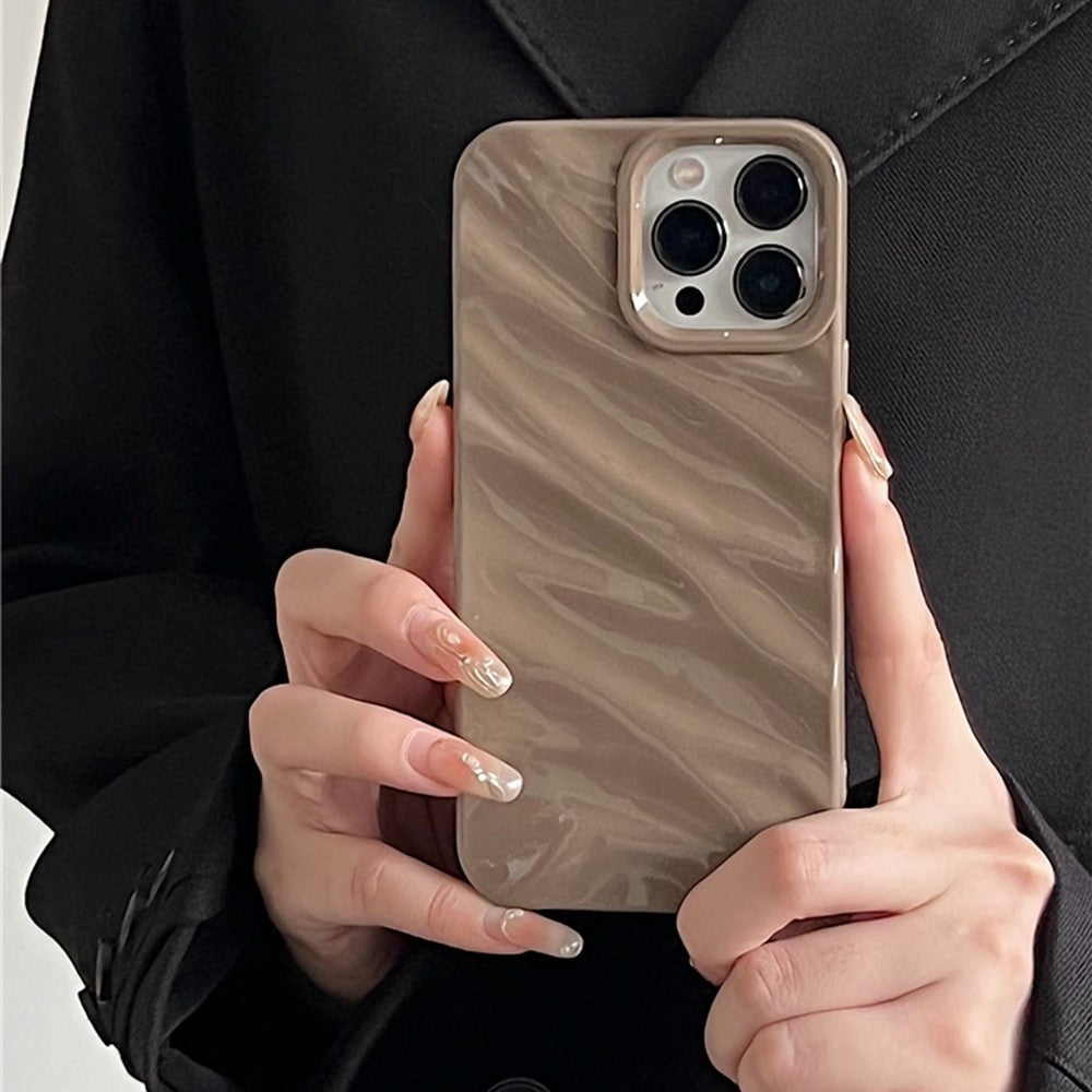 Phone Case Compatible for iPhone 17 16 15 Pro Max Casing iPhone 14 13 12 11 Pro Max X XR XS MAX 7 Luxury 3D Silk Wavy Pa