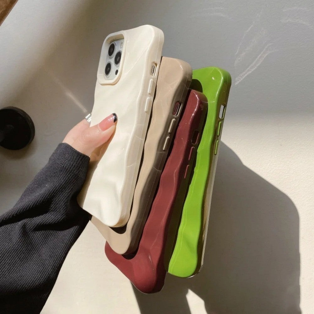 Phone Case Compatible for iPhone 17 16 15 Pro Max Casing iPhone 14 13 12 11 Pro Max X XR XS MAX 7 Luxury 3D Silk Wavy Pa