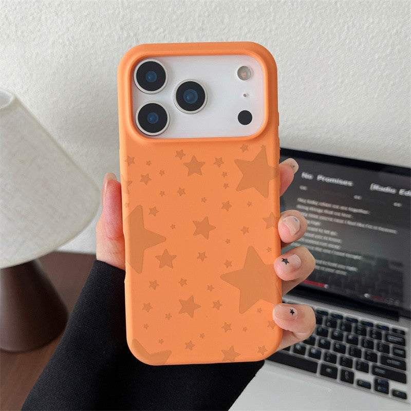 Star cartoon silicone Phone case compatible for iPhone 17promax 15promax 16promax 14promax 13 back cover anti-fall