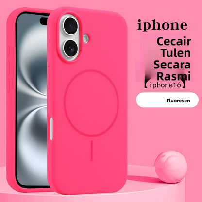 New Liquid Silicone Magsafe Phone Case Shockproof Soft Protective Cover for iPhone 17 Pro / iPhone 16 / iPhone 15 Full Protection Simple Casing