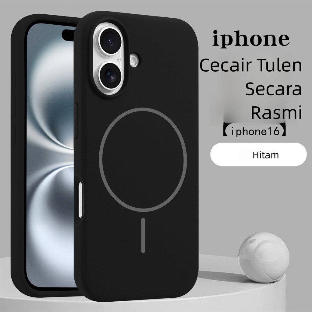 New Liquid Silicone Magsafe Phone Case Shockproof Soft Protective Cover for iPhone 17 Pro / iPhone 16 / iPhone 15 Full Protection Simple Casing