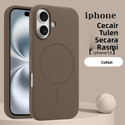 New Liquid Silicone Magsafe Phone Case Shockproof Soft Protective Cover for iPhone 17 Pro / iPhone 16 / iPhone 15 Full Protection Simple Casing