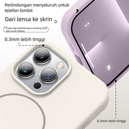 New Liquid Silicone Magsafe Phone Case Shockproof Soft Protective Cover for iPhone 17 Pro / iPhone 16 / iPhone 15 Full Protection Simple Casing