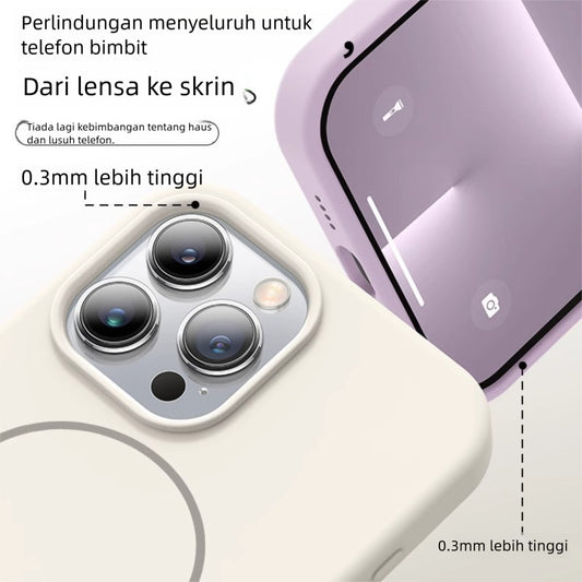 New Liquid Silicone Magsafe Phone Case Shockproof Soft Protective Cover for iPhone 17 Pro / iPhone 16 / iPhone 15 Full Protection Simple Casing