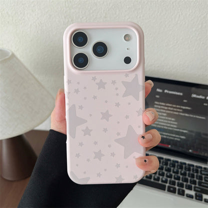 Star cartoon silicone Phone case compatible for iPhone 17promax 15promax 16promax 14promax 13 back cover anti-fall