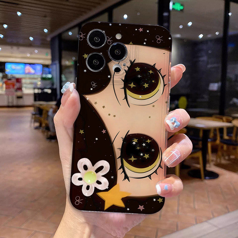 Case HP Kompatibel Untuk IPhone 15 11 16 13 12 14 Pro Max XR 16Plus 7Plus 8Plus X XS Max 14 8 7 15 Plus Pasangan Bunga G