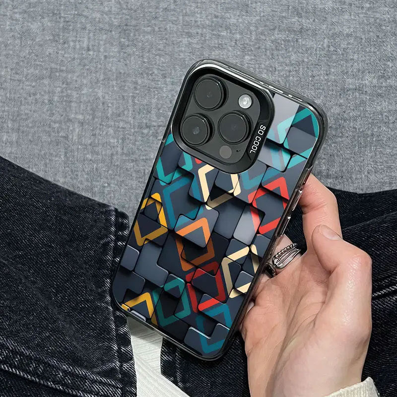 Sarung Sarung, Reka Bentuk Kiub Kreatif, SerasidenganiPhone 15 Pro / 14 / 13 / 12 / 11 pro max/xs max, Kalis Kejutan, Se