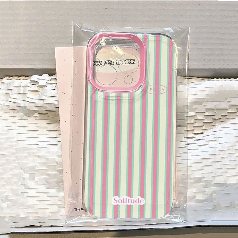 Sarung Telefon, Jalur Minimalis, Sesuai untukiPhone 17 / 16 / 15 / 14 13, Sarung PelindungiPhone 15 Pro Max, Rintangan J