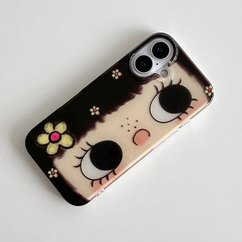 Case HP Kompatibel Untuk IPhone 15 11 16 13 12 14 Pro Max XR 16Plus 7Plus 8Plus X XS Max 14 8 7 15 Plus Pasangan Bunga G