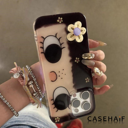 Case HP Kompatibel Untuk IPhone 15 11 16 13 12 14 Pro Max XR 16Plus 7Plus 8Plus X XS Max 14 8 7 15 Plus Pasangan Bunga G