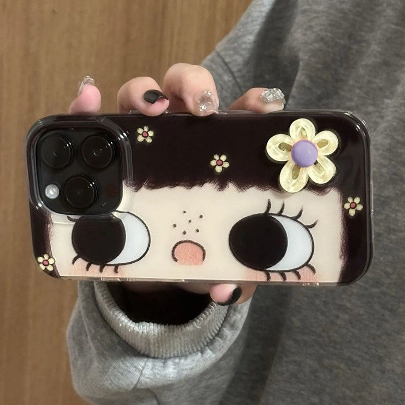Case HP Kompatibel Untuk IPhone 15 11 16 13 12 14 Pro Max XR 16Plus 7Plus 8Plus X XS Max 14 8 7 15 Plus Pasangan Bunga G