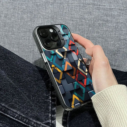 Sarung Sarung, Reka Bentuk Kiub Kreatif, SerasidenganiPhone 15 Pro / 14 / 13 / 12 / 11 pro max/xs max, Kalis Kejutan, Se