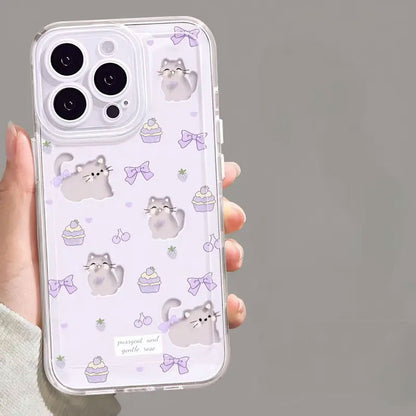 Sarung Telefon, Sesuai untuk iPhone 17 daniPhone 12, 13, 14, Pro Max, 15 Plus, Kucing Anakdan Anak Anjing, Kalis Kejutan