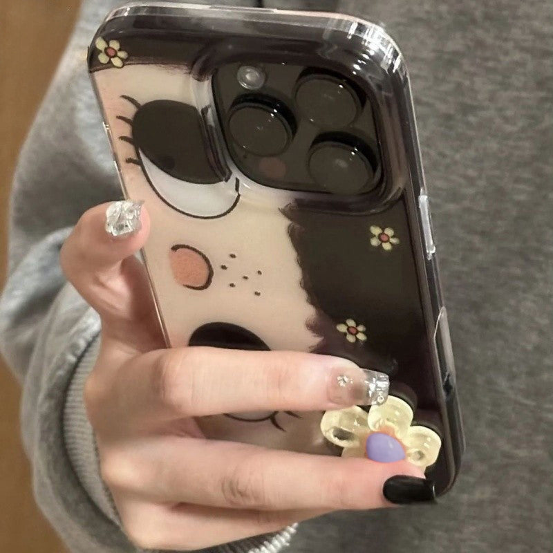 Case HP Kompatibel Untuk IPhone 15 11 16 13 12 14 Pro Max XR 16Plus 7Plus 8Plus X XS Max 14 8 7 15 Plus Pasangan Bunga G
