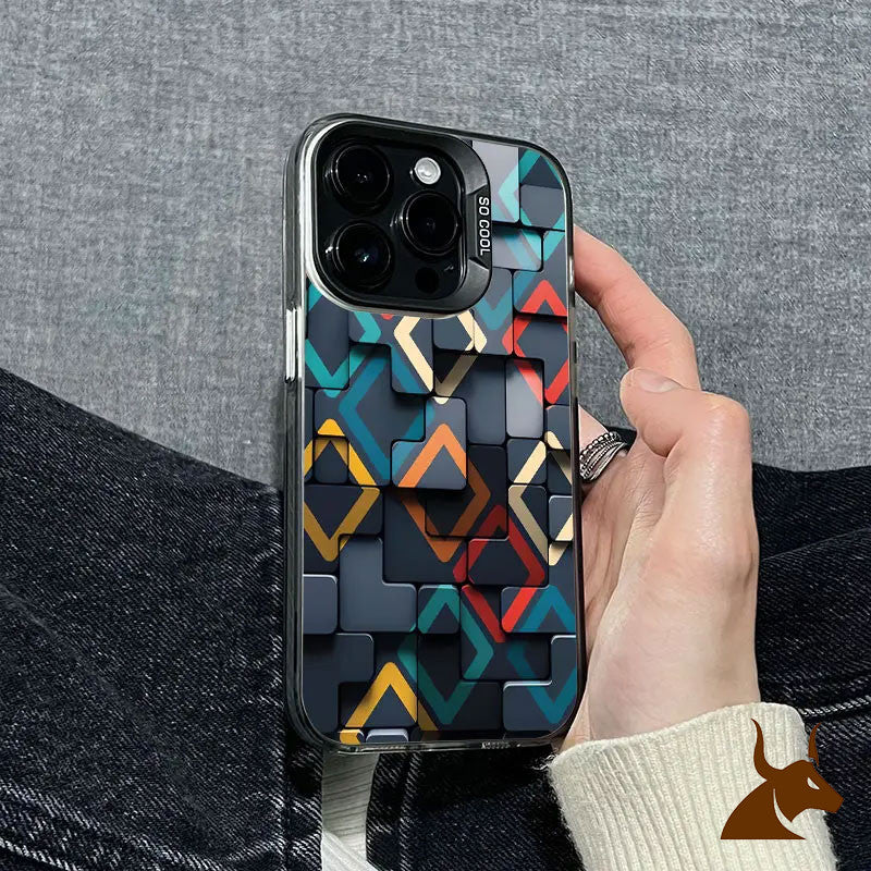 Sarung Sarung, Reka Bentuk Kiub Kreatif, SerasidenganiPhone 15 Pro / 14 / 13 / 12 / 11 pro max/xs max, Kalis Kejutan, Se