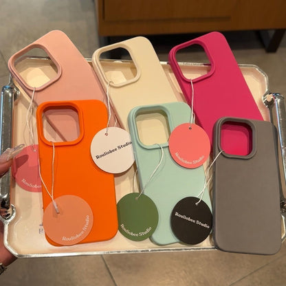 Leather Soft TPU case in candy colors, simple. Also available for iPhone 11 15 14 13 12 16 Pro max XS XR 7 Plus 8 Plus