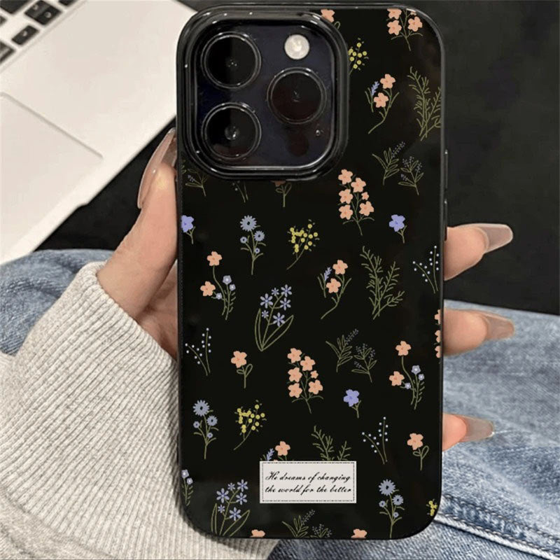 Spring Fashion Floral Glossy iPhone 13 Case for iPhone 17 AIR 16 14 11 12 13 15 Pro Max 14 15 8 7 16 Plus XS X XR SE