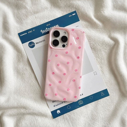 For iPhone 16 15 14 13 12 11 Pro Max X XR XS Max 7 8 Plus Simple Polka Dots Cartoon Phone Case iPhone 13 Soft TPU Case