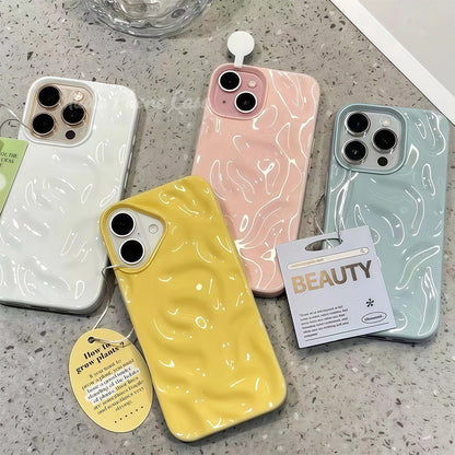 Sarung seperti meteorit berkedut, beralun, cantik. Untuk iPhone 16, 15, 13 12 11, 6 7, 8 plus, Pro, Promax, X, XR, XS.