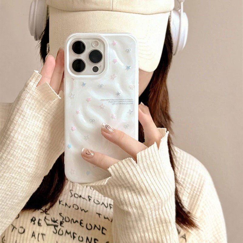 Simple Stars Cartoon Phone Case - Soft Case for iPhone 11,15, 14, 13, 12, 11 Pro Max,Pro, X, XR, XS Max, 7, 8 Plus,