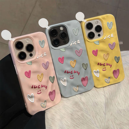 Sarung seperti meteorit, berbentuk hati,untuk iPhone 16, 15, 14, 13, 11, 7, 8 Plus, Pro, Pro Max, X, XR, XS