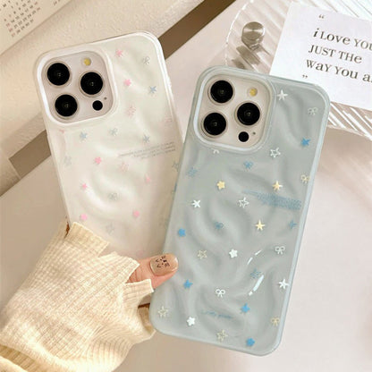Simple Stars Cartoon Phone Case - Soft Case for iPhone 11,15, 14, 13, 12, 11 Pro Max,Pro, X, XR, XS Max, 7, 8 Plus,