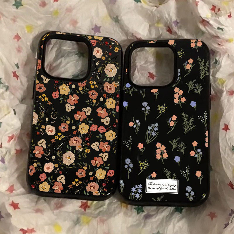 Spring Fashion Floral Glossy iPhone 13 Case for iPhone 17 AIR 16 14 11 12 13 15 Pro Max 14 15 8 7 16 Plus XS X XR SE
