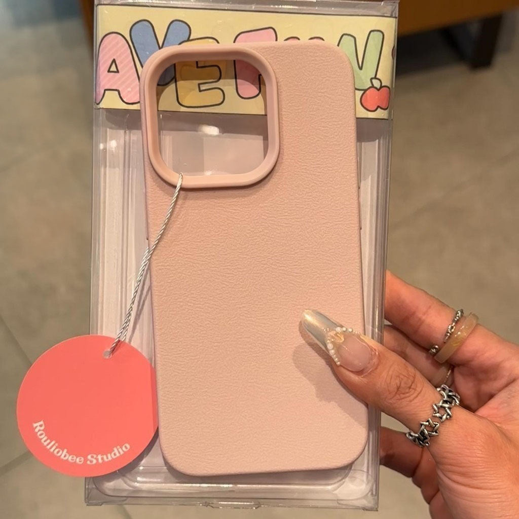 Leather Soft TPU case in candy colors, simple. Also available for iPhone 11 15 14 13 12 16 Pro max XS XR 7 Plus 8 Plus