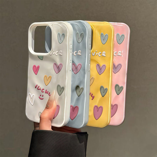 Sarung seperti meteorit, berbentuk hati,untuk iPhone 16, 15, 14, 13, 11, 7, 8 Plus, Pro, Pro Max, X, XR, XS