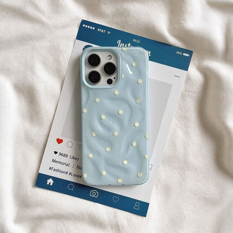 For iPhone 16 15 14 13 12 11 Pro Max X XR XS Max 7 8 Plus Simple Polka Dots Cartoon Phone Case iPhone 13 Soft TPU Case