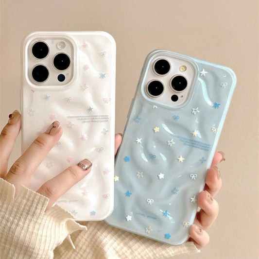 Simple Stars Cartoon Phone Case - Soft Case for iPhone 11,15, 14, 13, 12, 11 Pro Max,Pro, X, XR, XS Max, 7, 8 Plus,