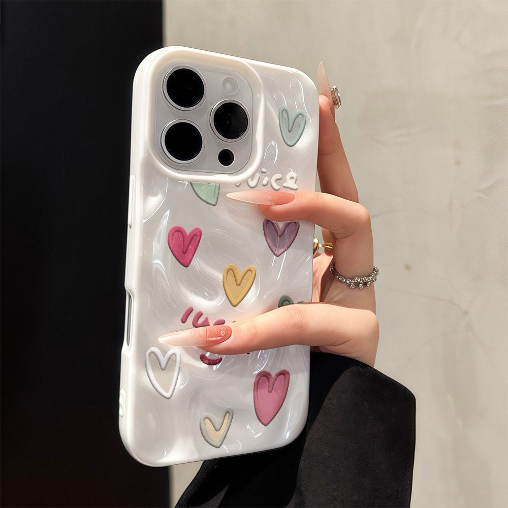 Sarung seperti meteorit, berbentuk hati,untuk iPhone 16, 15, 14, 13, 11, 7, 8 Plus, Pro, Pro Max, X, XR, XS