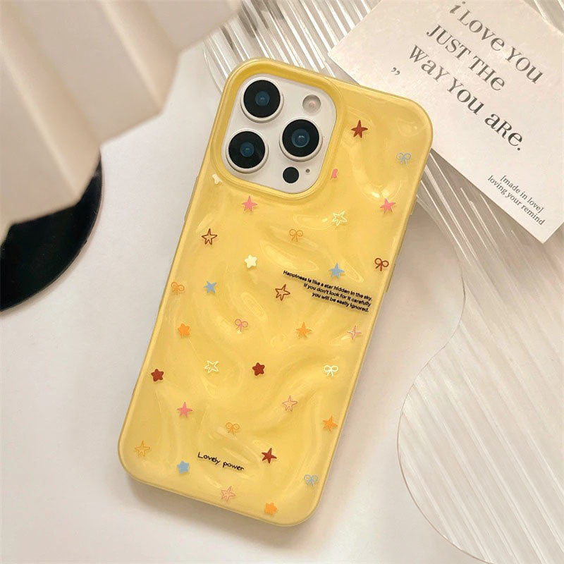 Simple Stars Cartoon Phone Case - Soft Case for iPhone 11,15, 14, 13, 12, 11 Pro Max,Pro, X, XR, XS Max, 7, 8 Plus,