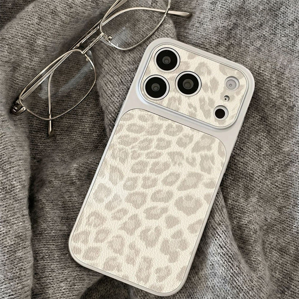 Cartoon Lovely Cool Leopard Print Case for IPhone 16 13 11 17 15 14 12 Pro Max 17 16 15 14 Plus Lychee Leather Texture