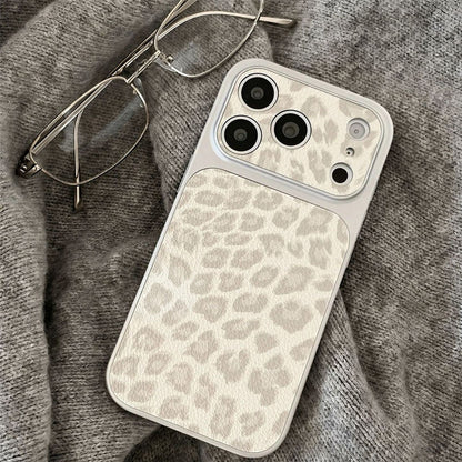 Cartoon Lovely Cool Leopard Print Case for IPhone 16 13 11 17 15 14 12 Pro Max 17 16 15 14 Plus Lychee Leather Texture