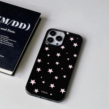 Sarung iPhone 16 17 11 13 15 12 14 Pro Max 16 14 15 Max 15 Pro. Kemasan berkilat, reka bentuk polkadot yang comel