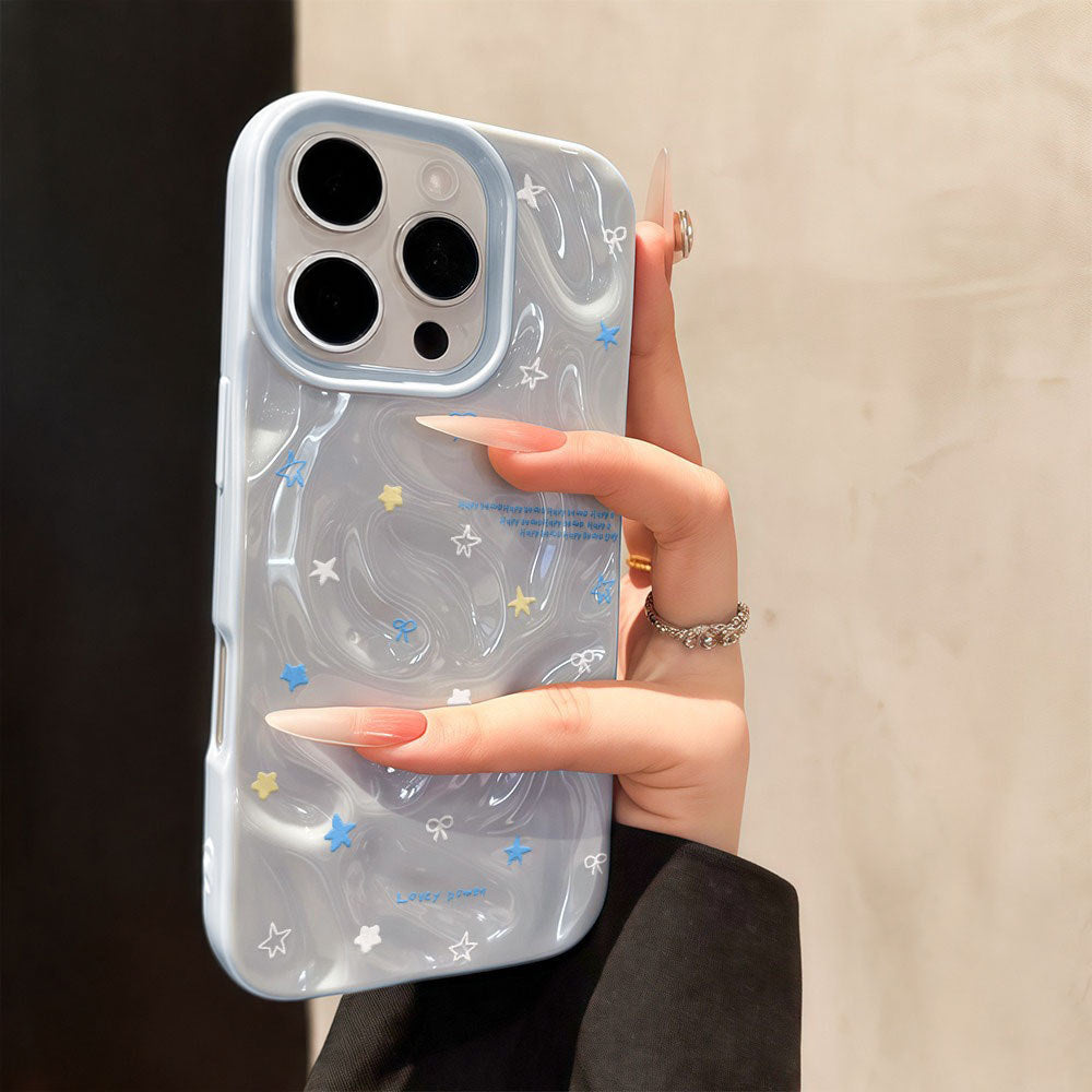 Simple Stars Cartoon Phone Case - Soft Case for iPhone 11,15, 14, 13, 12, 11 Pro Max,Pro, X, XR, XS Max, 7, 8 Plus,