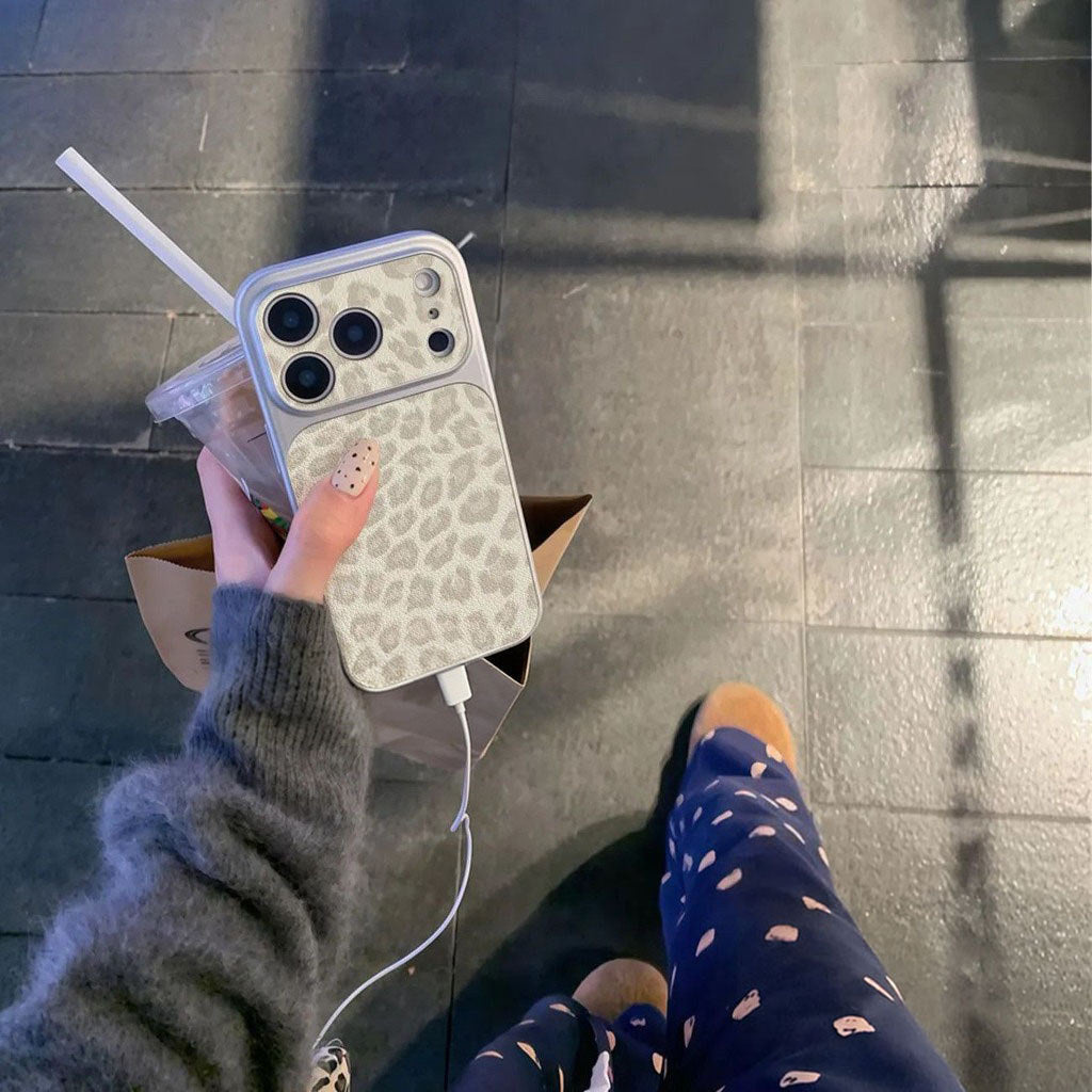 Cartoon Lovely Cool Leopard Print Case for IPhone 16 13 11 17 15 14 12 Pro Max 17 16 15 14 Plus Lychee Leather Texture